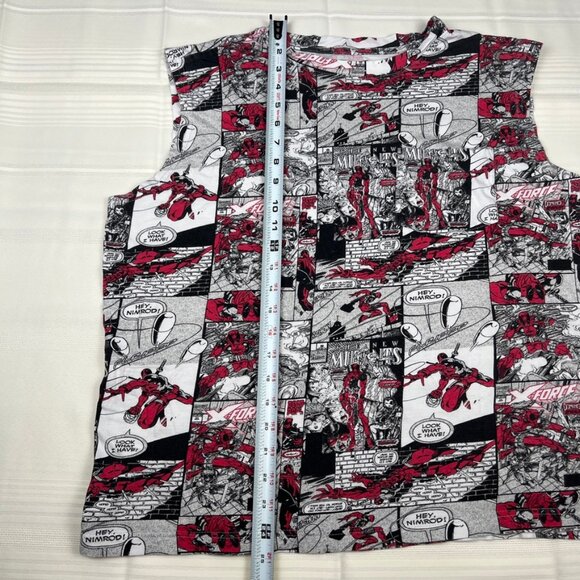 Marvel Deadpool The New Mutants All Over Comic Print Tank Top Mens Size L - Picture 2 of 7